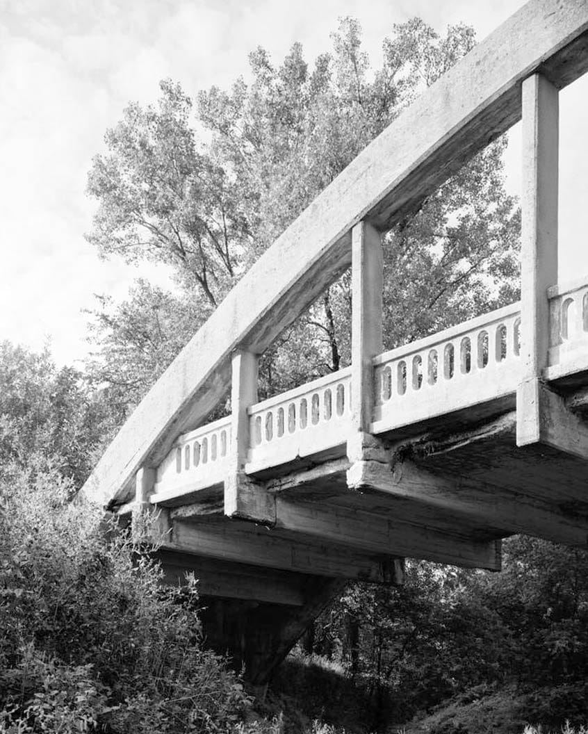 Historic Photo : Rock Valley Bridge, Spanning North Timber Creek at Old U.S. Highway 30, Marshalltown, Marshall County, IA 9 Photograph