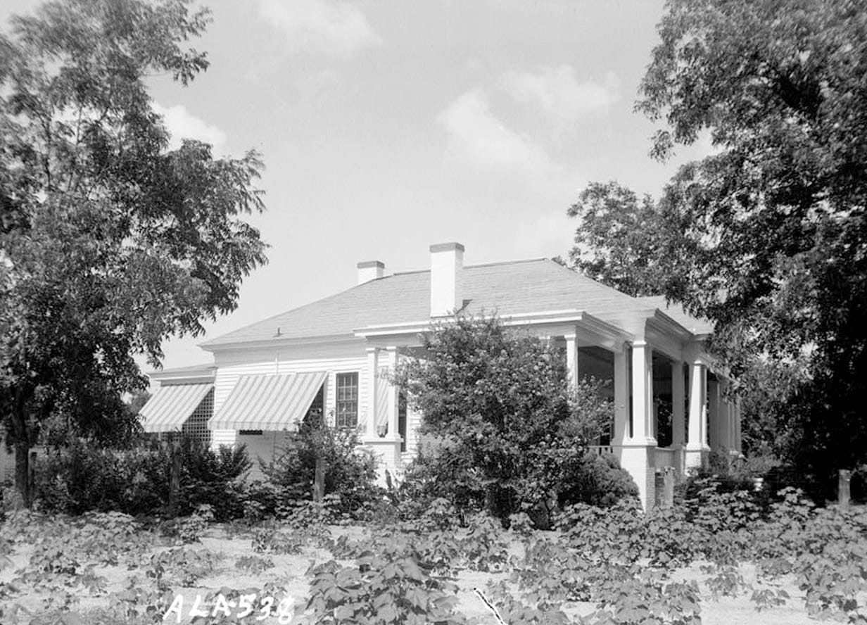 Historic Photo : Senator Thomas Sidney Frazier House, County Road 40, Peachburg, Bullock County, AL 3 Photograph
