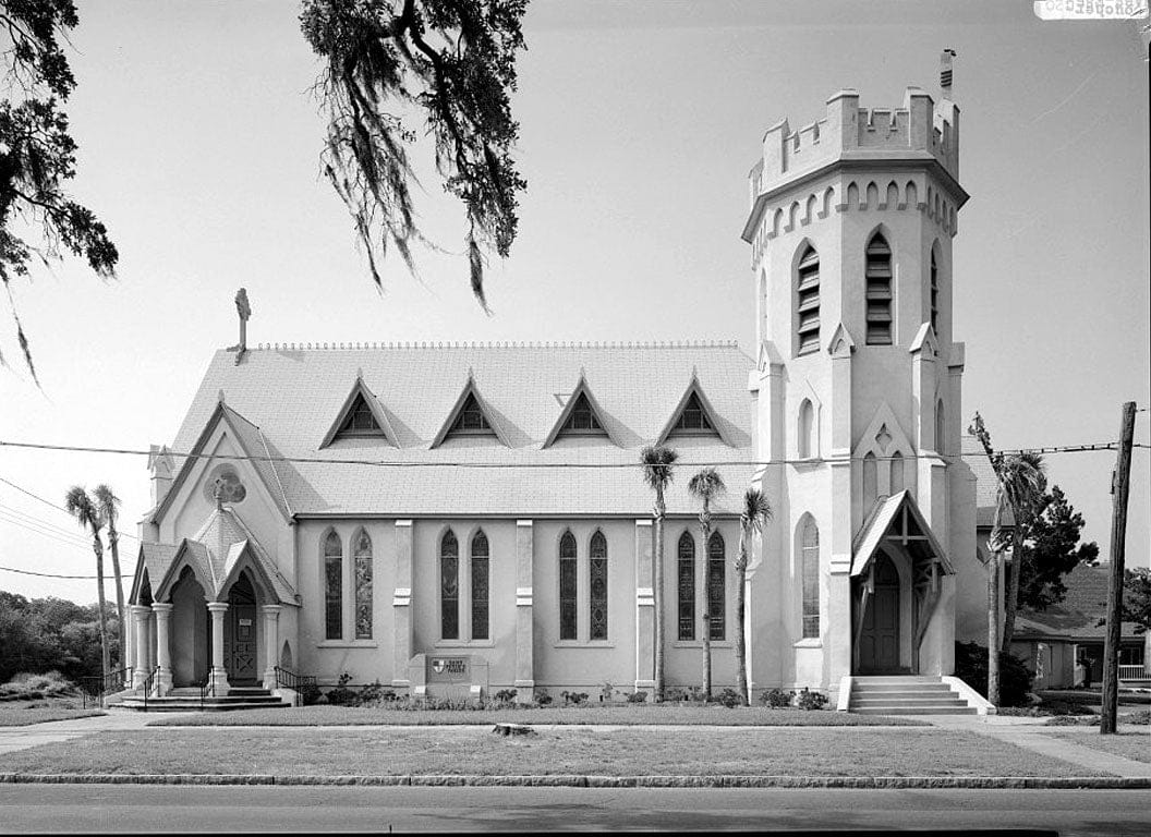 Historic Photo : St. Peter's Parish (Episcopal Church), Eighth Street & Atlantic Avenue, Fernandina Beach, Nassau County, FL 1 Photograph