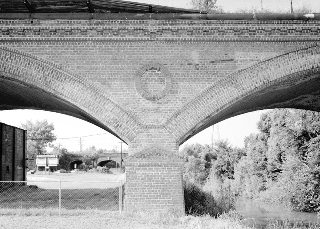 Historic Photo : Central of Georgia Railway, 1860 Brick Arch Viaduct, Spanning West Boundary Street & Savannah-Ogeechee Canal, Savannah, Chatham County, GA 2 Photograph