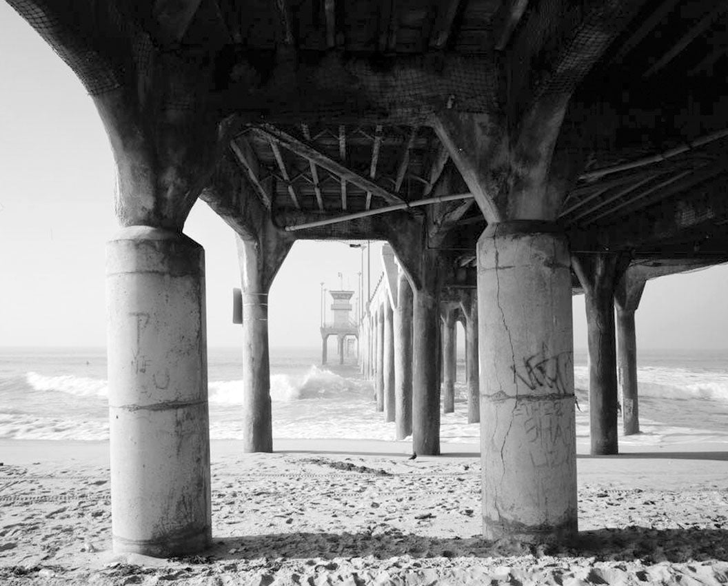 Historic Photo : Huntington Beach Municipal Pier, Pacific Coast Highway at Main Street, Huntington Beach, Orange County, CA 10 Photograph