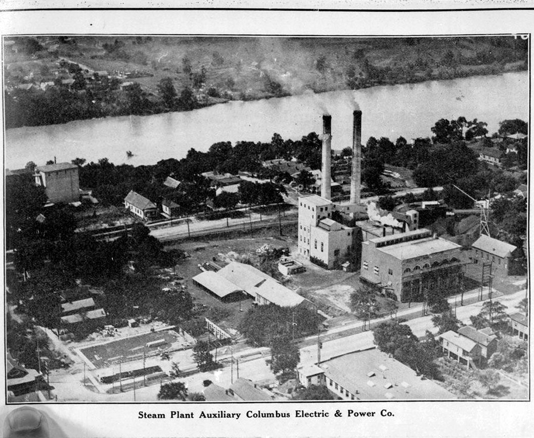 Historic Photo : Columbus Railroad Company, Power Station, Eighteenth Street on Chattahoochee River, Columbus, Muscogee County, GA 1 Photograph