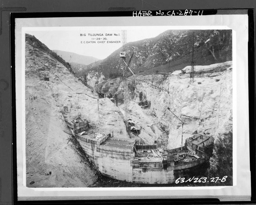 Historic Photo : Big Tujunga Dam, 809 West Big Tujunga Road, Sunland, Los Angeles County, CA 1 Photograph