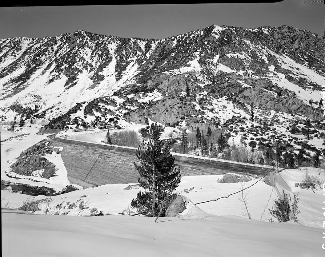 Historic Photo : Bishop Creek Hydroelectric System, Plant 2, Lake Sabrina Dam, Bishop Creek, Bishop, Inyo County, CA 1 Photograph