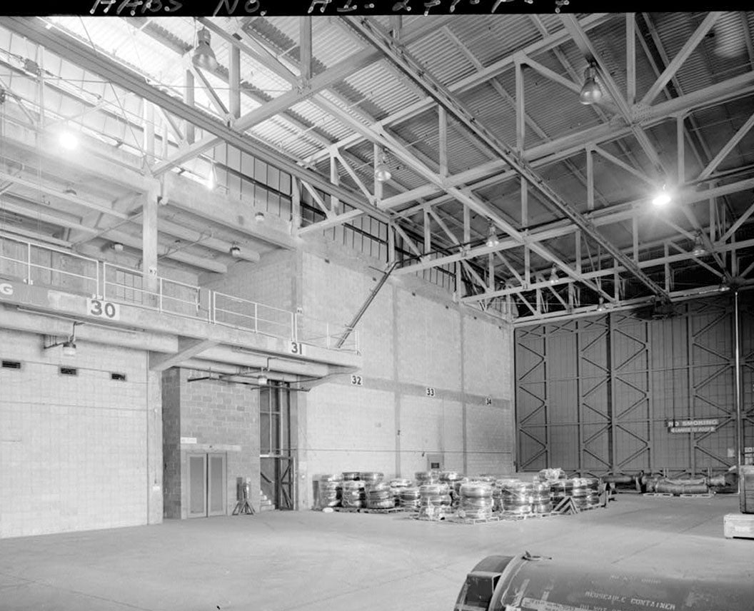 Historic Photo : Naval Air Station Barbers Point, Aircraft Storehouse, Between Midway & Card Streets at Enterprise Avenue intersection, Ewa, Honolulu County, HI 2 Photograph