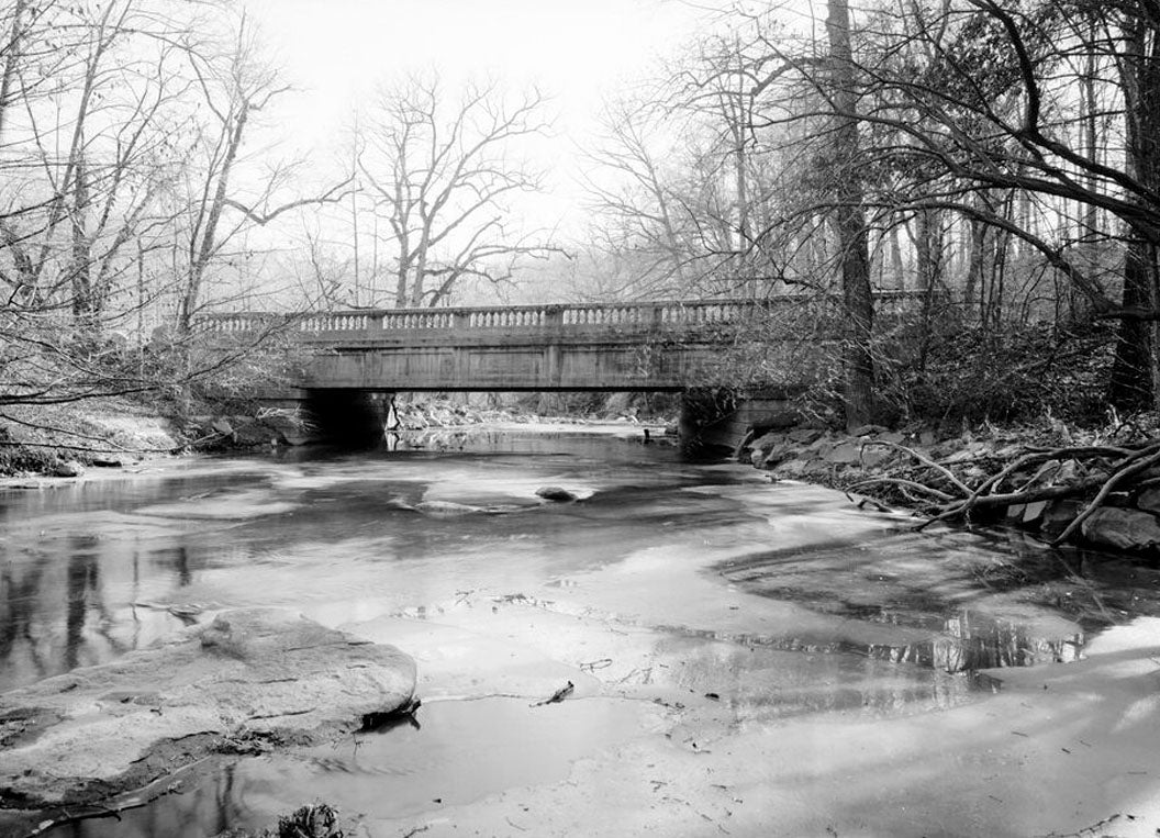 Historic Photo : Old Military Road Bridge, Joyce Road spanning Rock Creek, west of intersection with Beach Drive, Washington, District of Columbia, DC 1 Photograph