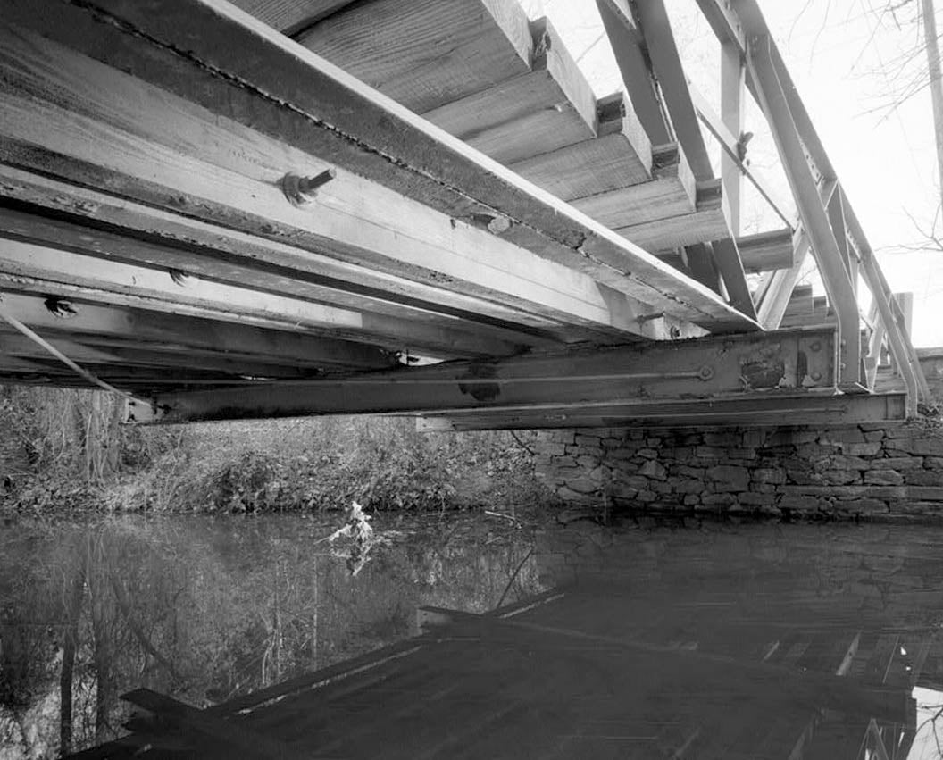 Historic Photo : State Bridge No. 424, Wiggins Mill Road (Road 446) spanning Wiggins Mill Pond Outlet, Townsend, New Castle County, DE 9 Photograph