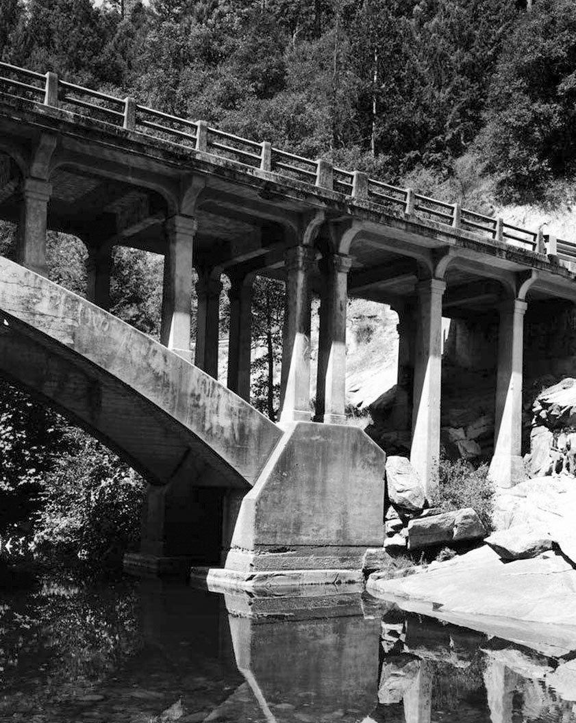 Historic Photo : Freeman's Crossing Bridge, Spanning Middle Fork of Yuba River at CA State Highway 49, North San Juan, Nevada County, CA 8 Photograph