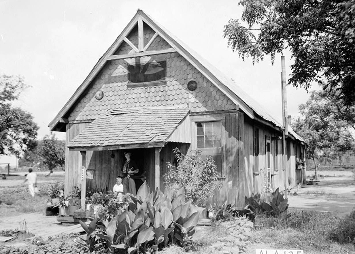 Historic Photo : Indian Schoolhouse, County Road 96 (Old Saint Stephens Road), Mount Vernon, Mobile County, AL 1 Photograph