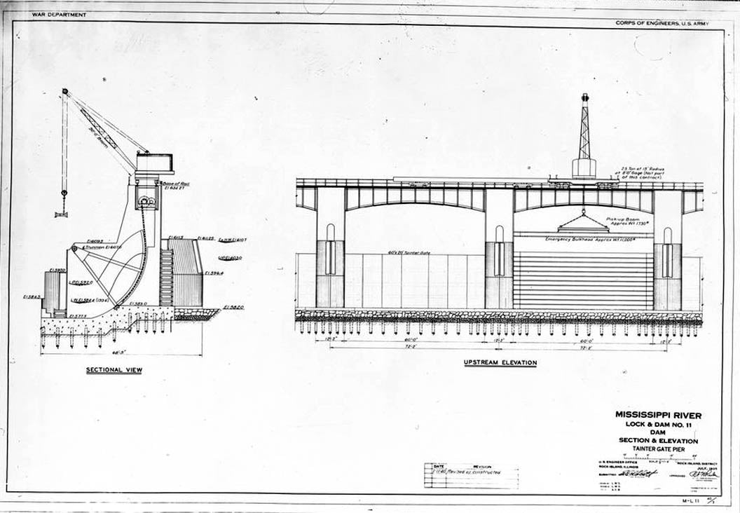 Historic Photo : Mississippi River 9-Foot Channel Project, Lock & Dam No. 11, Upper Mississippi River, Dubuque, Dubuque County, IA 3 Photograph