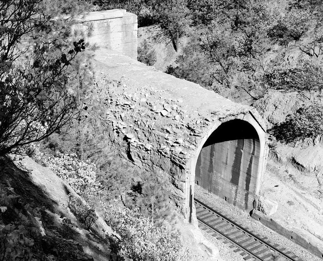 Historic Photo : Central Pacific Transcontinental Railroad, Tunnel No. 27, Milepost 133.9, Applegate, Placer County, CA 1 Photograph