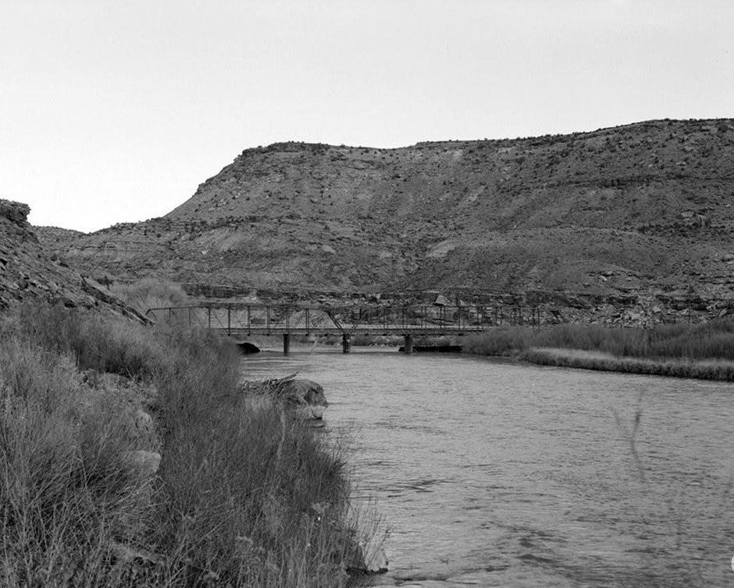 Historic Photo : Saxton Bridge, Spanning Gunnison River on Delta County Road 650R, Delta, Delta County, CO 2 Photograph