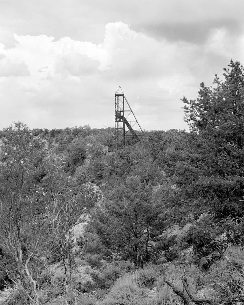 Historic Photo : Orphan Lode Mine, Headframe, North of West Rim Road between Powell Point and Maricopa Point, South Rim, Grand Canyon Village, Coconino County, AZ 5 Photograph