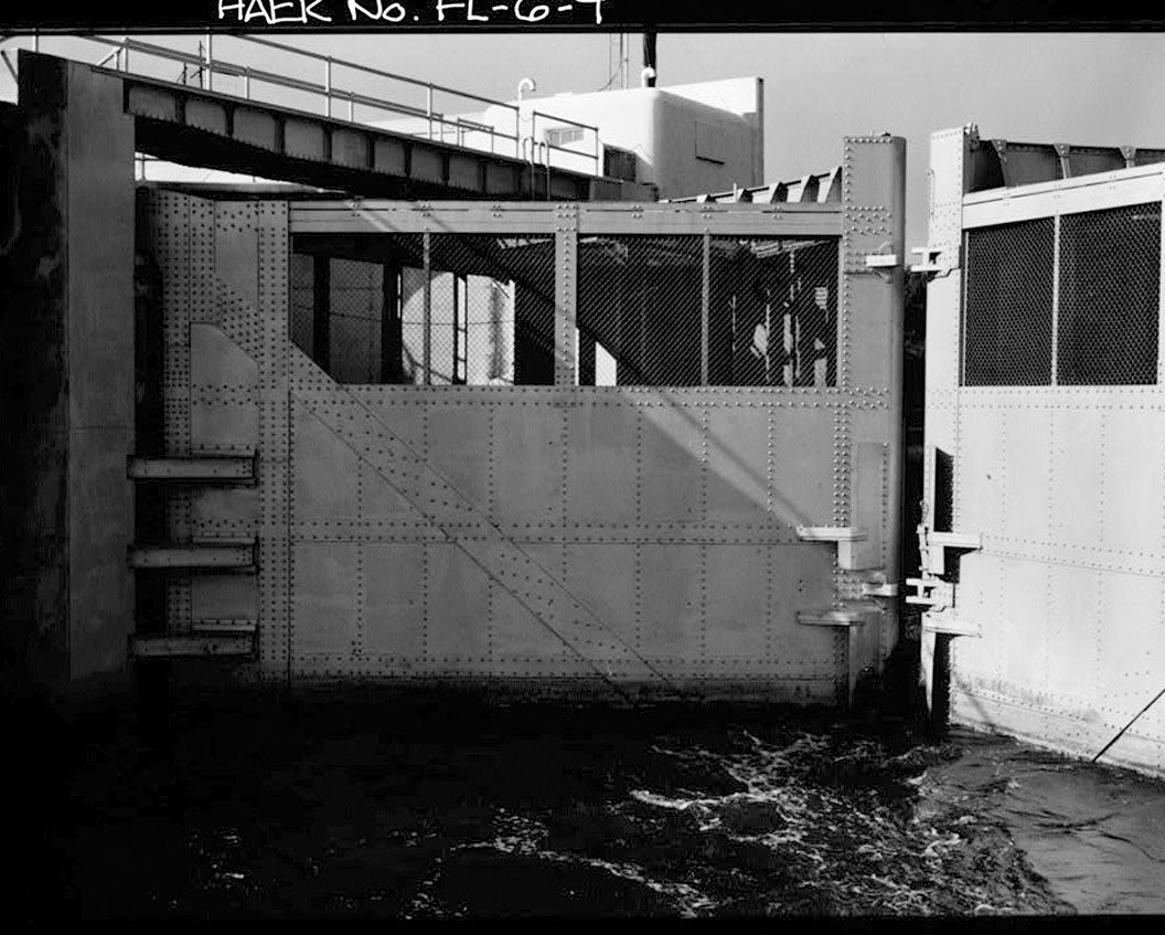 Historic Photo : Hurricane Gate Structure 3, Herbert Hoover Dike on Lake Okeechobee, Belle Glade, Palm Beach County, FL 3 Photograph