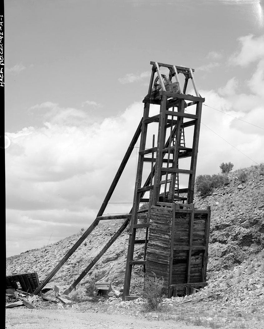 Historic Photo : El Paso Lode, Headframe, 1.5 mile east of Cripple Creek, Cripple Creek, Teller County, CO 2 Photograph