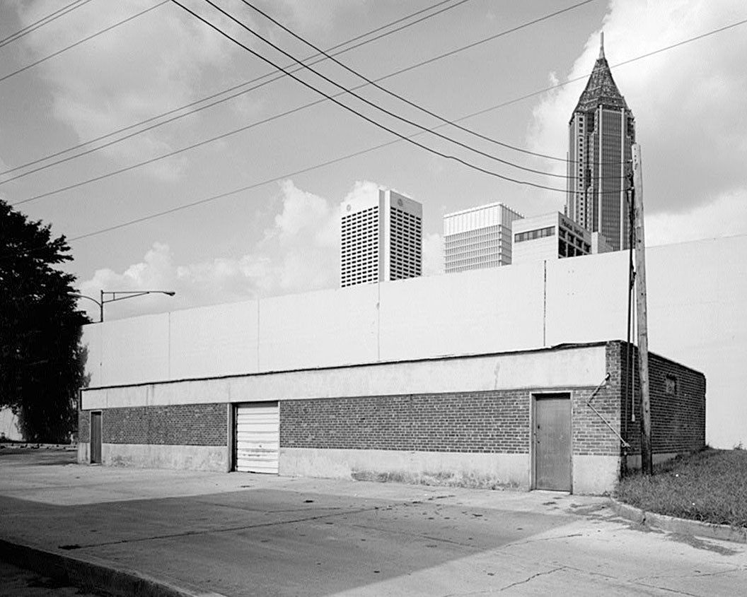 Historic Photo : Techwood Homes, Garage Building A-D, Corner of Merrit Avenue & Williams Street, Atlanta, Fulton County, GA 1 Photograph