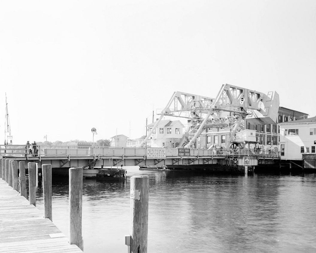 Historic Photo : Mystic River Bridge, Spanning Mystic River at U.S. Route 1, Groton, New London County, CT 4 Photograph