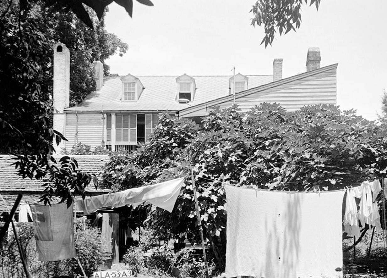 Historic Photo : Audley H. Gazzam House & Servants' Quarters, 1255 Government Street, Mobile, Mobile County, AL 1 Photograph