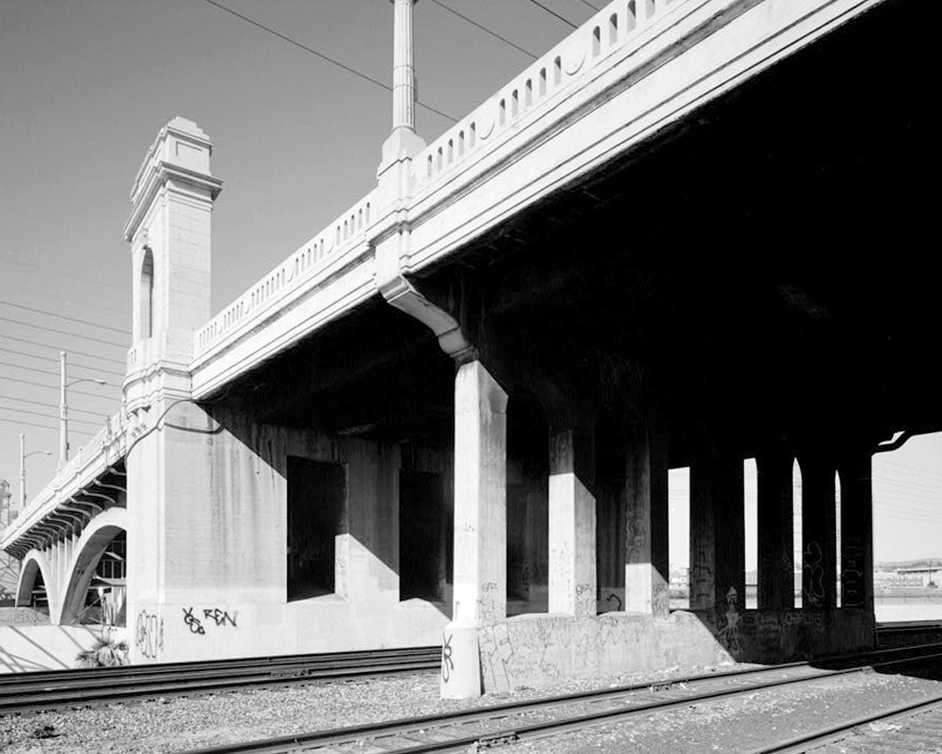 Historic Photo : First Street Bridge, Spanning Los Angeles River at First Street, Los Angeles, Los Angeles County, CA 5 Photograph