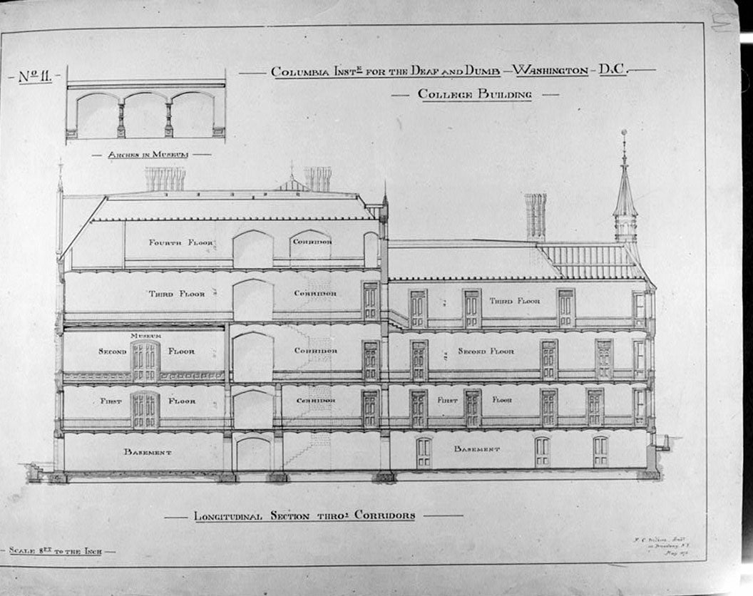 Historic Photo : Gallaudet College, College Hall, Seventh & Florida Avenue Northeast, Washington, District of Columbia, DC 2 Photograph