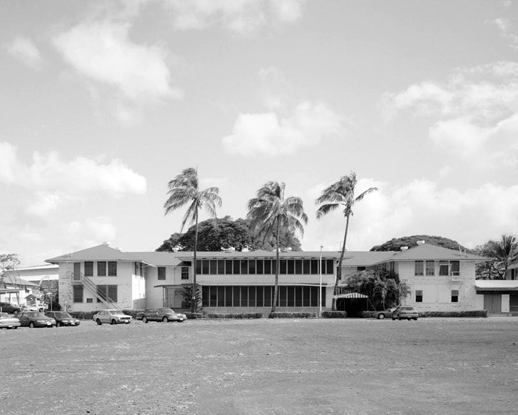 Historic Photo : U.S. Naval Base, Pearl Harbor, Barracks, Long Way at Corner or Russell Way, Pearl City, Honolulu County, HI 2 Photograph