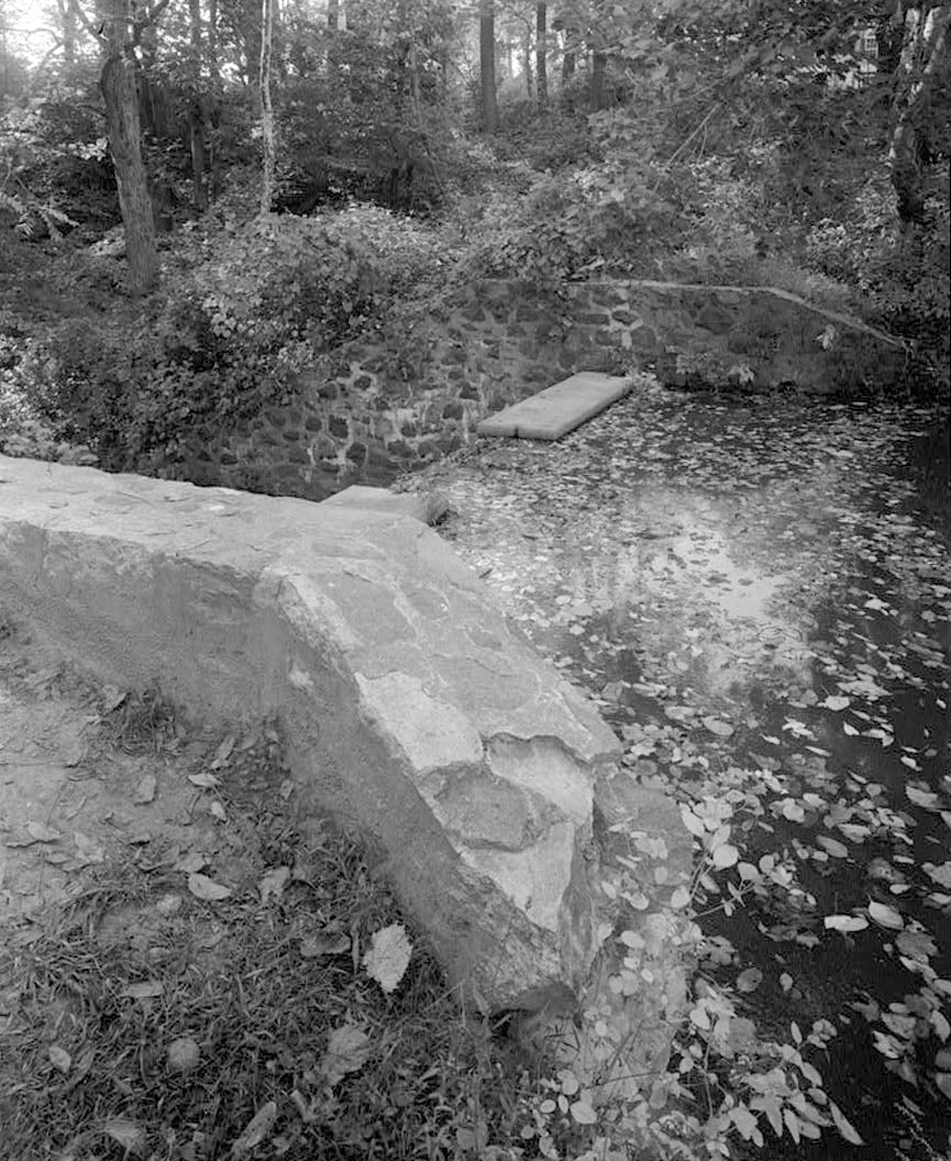 Historic Photo : Whitman Estate, Lower Pond Spillway, Approx. .5 mile south of intersection of DE72 & Ebeneezer Church Road, Newark, New Castle County, DE 10 Photograph