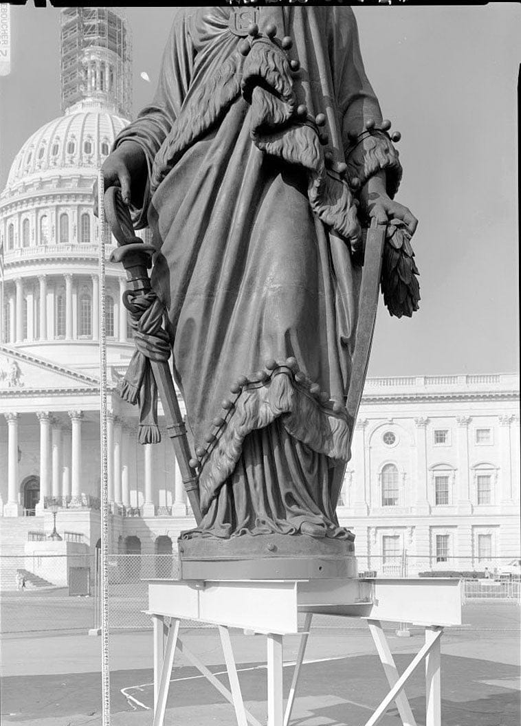 Historic Photo : U.S. Capitol, Statue of Freedom, Intersection of North, South, & East Capitol Streets & Capitol Mall, Washington, District of Columbia, DC 7 Photograph