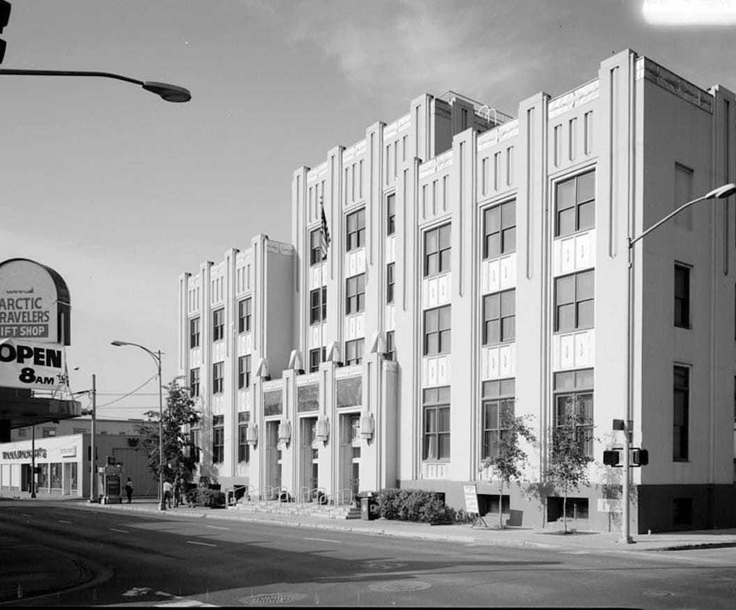 Historic Photo : U.S. Post Office & Courthouse, Cushman Street, between Second & Third Avenues, Fairbanks, Fairbanks North Star Borough, AK 2 Photograph