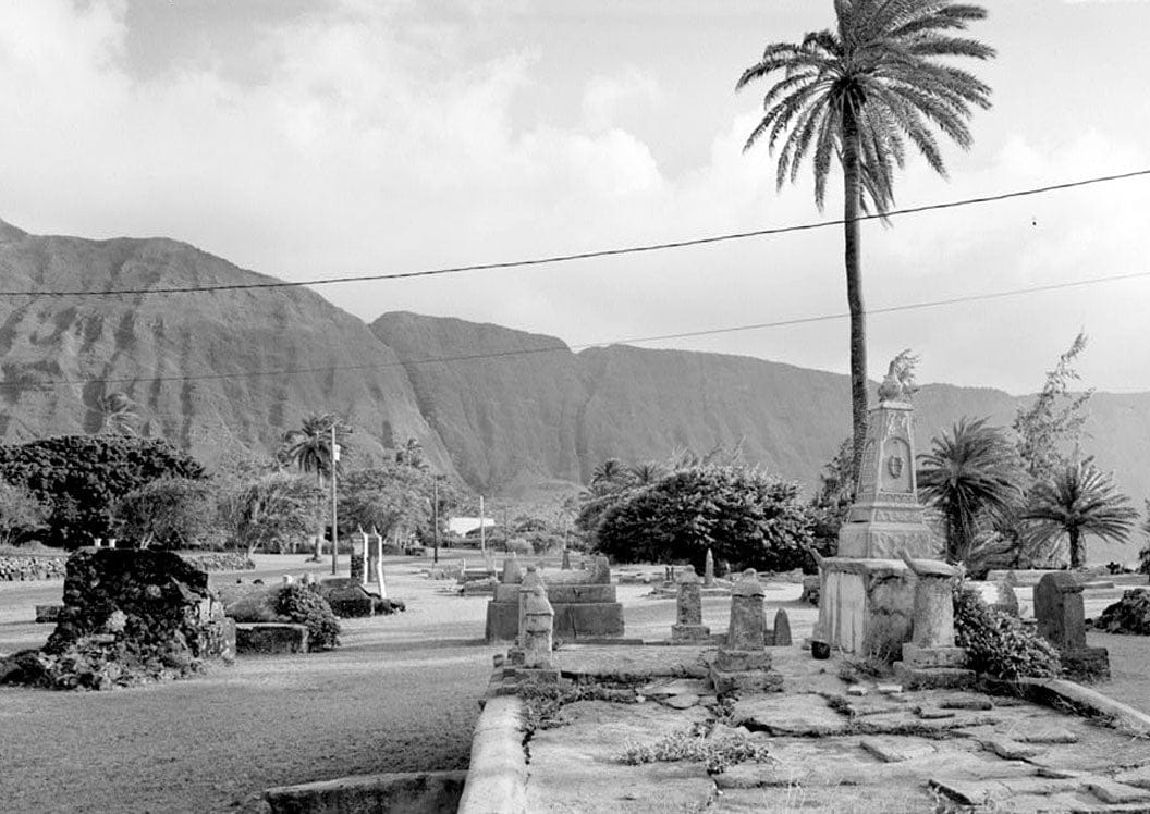 Historic Photo : Airport Road Cemetery, Moloka'i Island, Kalaupapa, Kalawao County, HI 1 Photograph