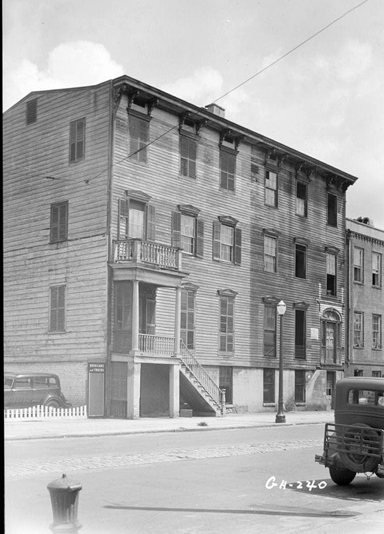 Historic Photo : 312 & 314 Broughton Street (Houses), Savannah, Chatham County, GA 2 Photograph