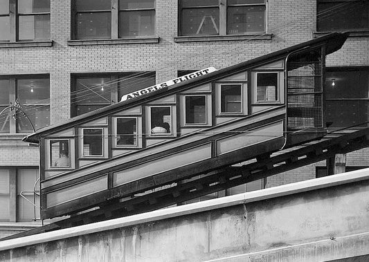 Historic Photo : "Angels Flight", Third & Hill Streets, Los Angeles, Los Angeles County, CA 1 Photograph