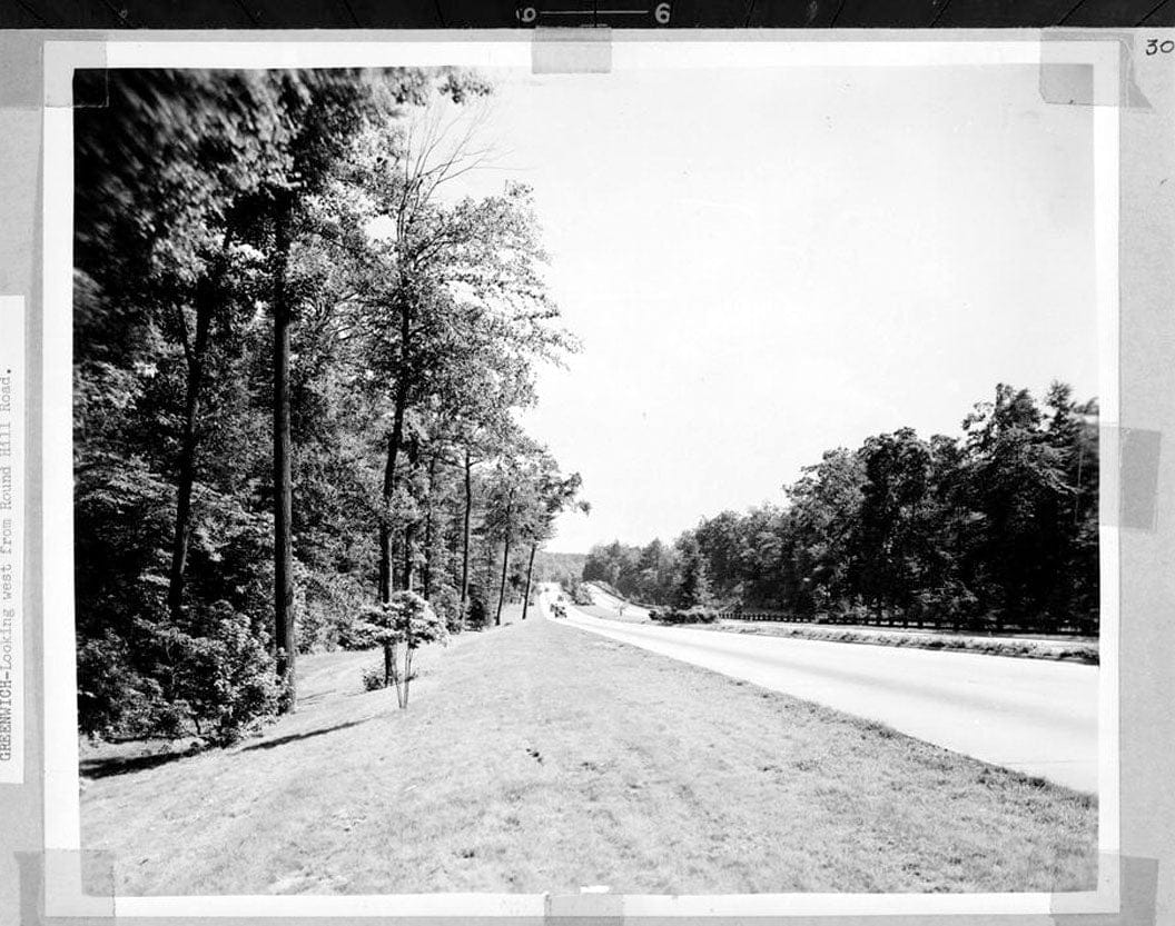 Historic Photo : Merritt Parkway, Round Hill Road Bridge, Spanning Merritt Parkway at 3.5 mile mark, Greenwich, Fairfield County, CT 1 Photograph