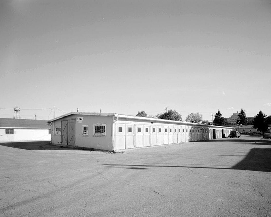 Historic Photo : Fitzsimons General Hospital, Post Exchange Garage, Northwest Corner of West Pennington Avenue & North Eighth Street, Aurora, Adams County, CO 3 Photograph