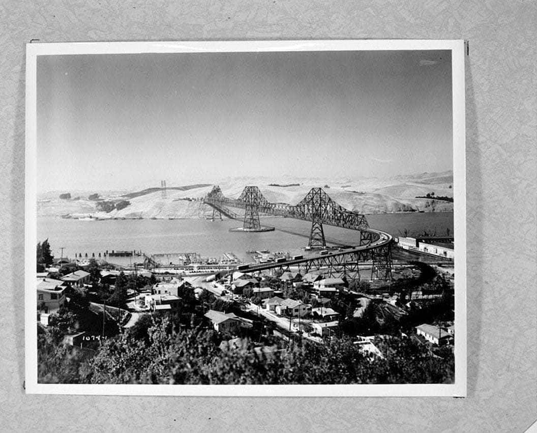 Historic Photo : Carquinez Bridge, Spanning Carquinez Strait at Interstate 80, Vallejo, Solano County, CA 17 Photograph