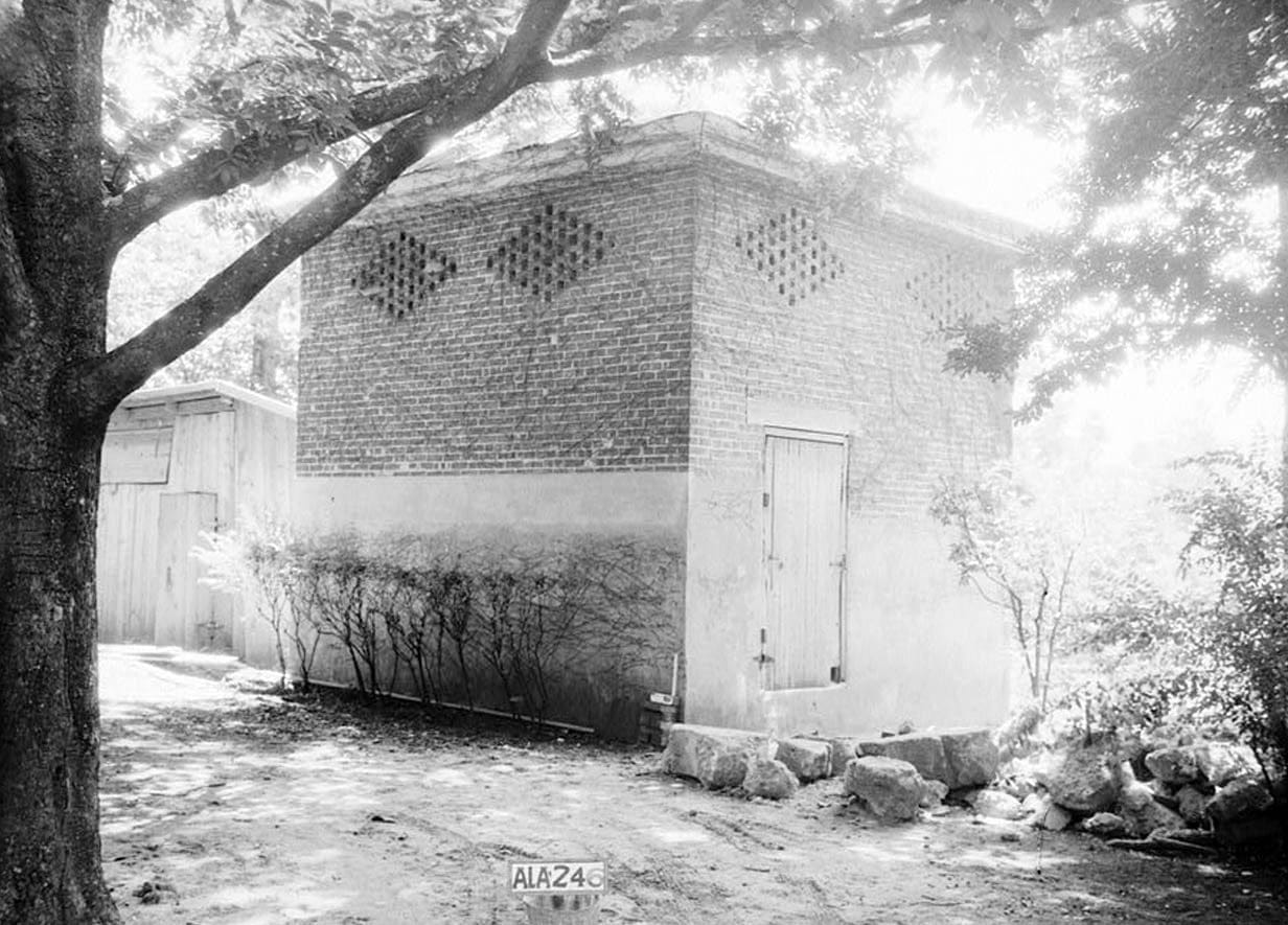 Historic Photo : J. O. Banks House & Smokehouse, Springfield Avenue & Pickens Street, Eutaw, Greene County, AL 2 Photograph