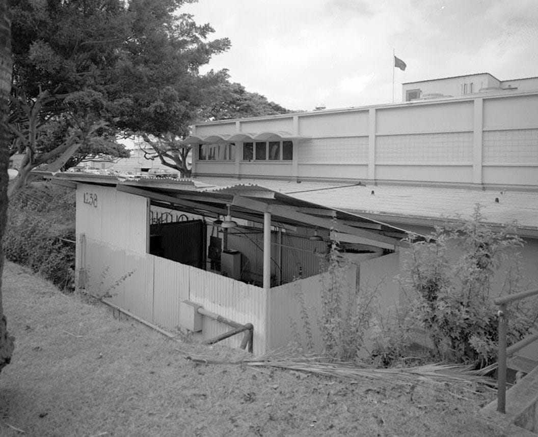 Historic Photo : U.S. Naval Base, Pearl Harbor, Swimming Pool Filtration System Shed, Oakley Road & Cromwell Circle, Pearl City, Honolulu County, HI 1 Photograph