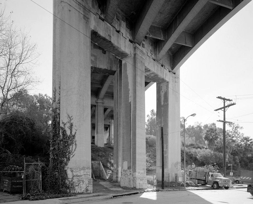 Historic Photo : Sixth Street Bridge, Spanning 101 Freeway at Sixth Street, Los Angeles, Los Angeles County, CA 8 Photograph
