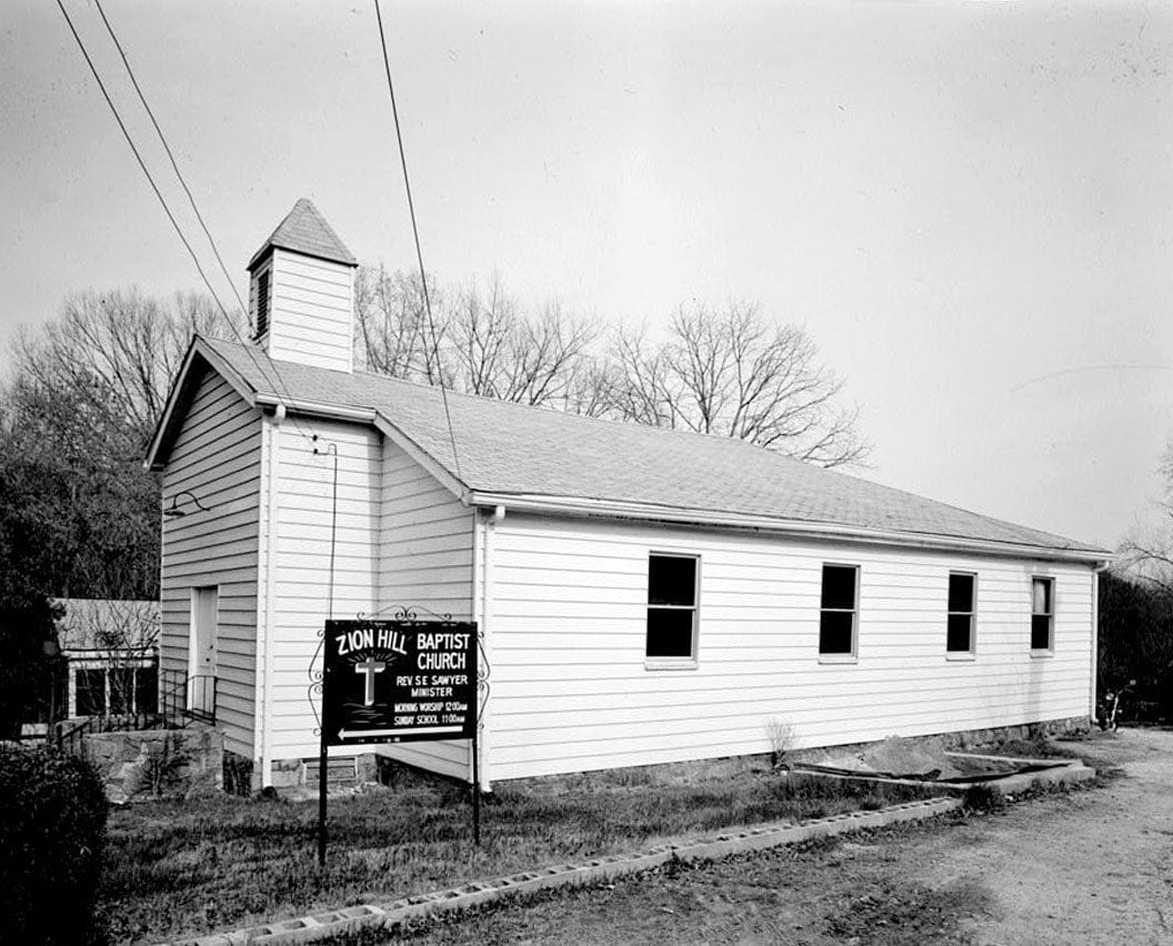 Historic Photo : Zion Hill Baptist Church, Railroad Avenue, Atlanta, Fulton County, GA 1 Photograph