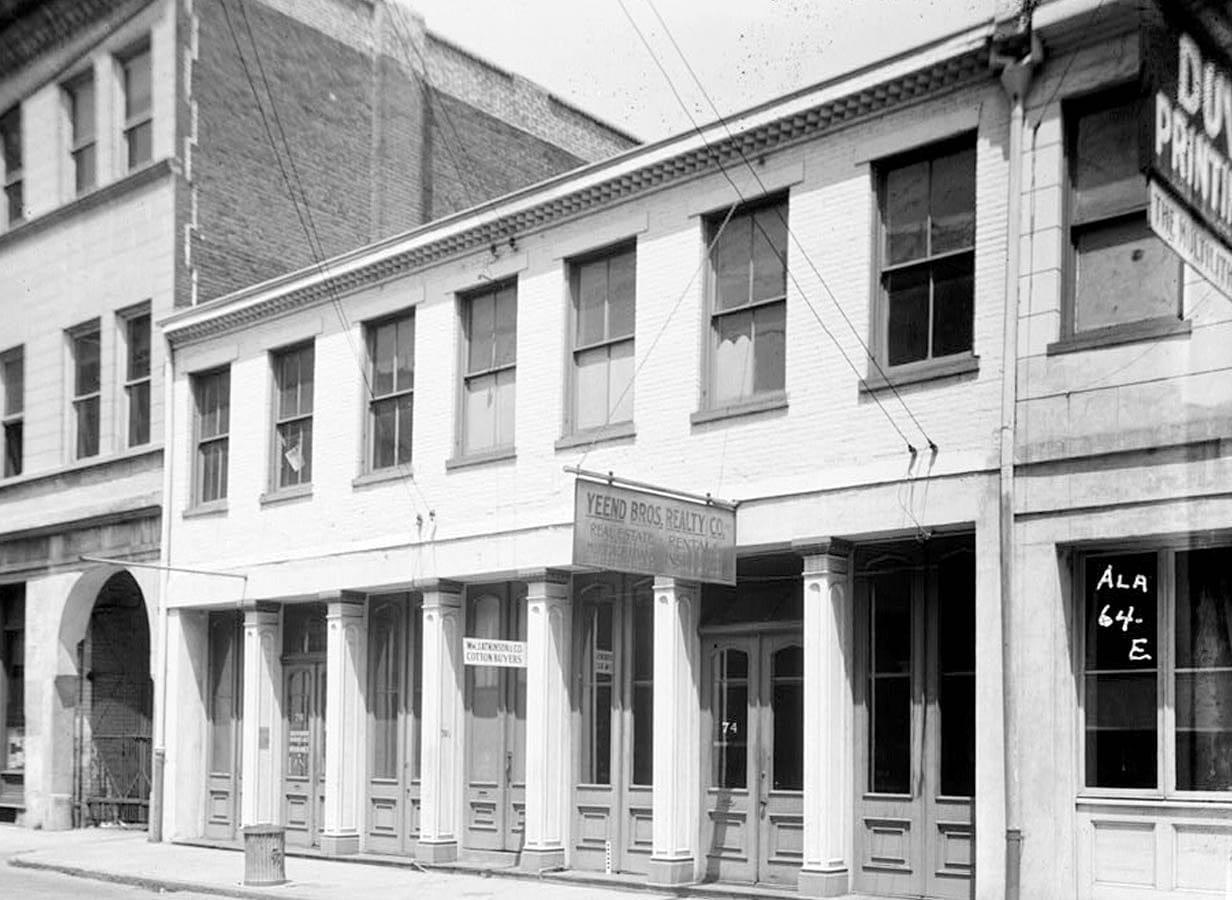 Historic Photo : 74-76 Saint Michael Street (Commercial Buildings), Mobile, Mobile County, AL 1 Photograph