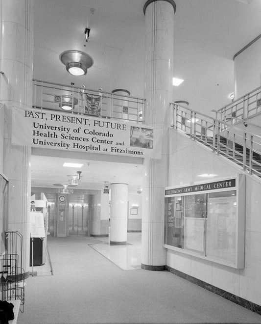 Fitzsimons General Hospital, Main Hospital Building, Charlie Kelly Boulevard, North side, at intersection of Sharon A. Lane Drive, Aurora, Adams County, CO 4