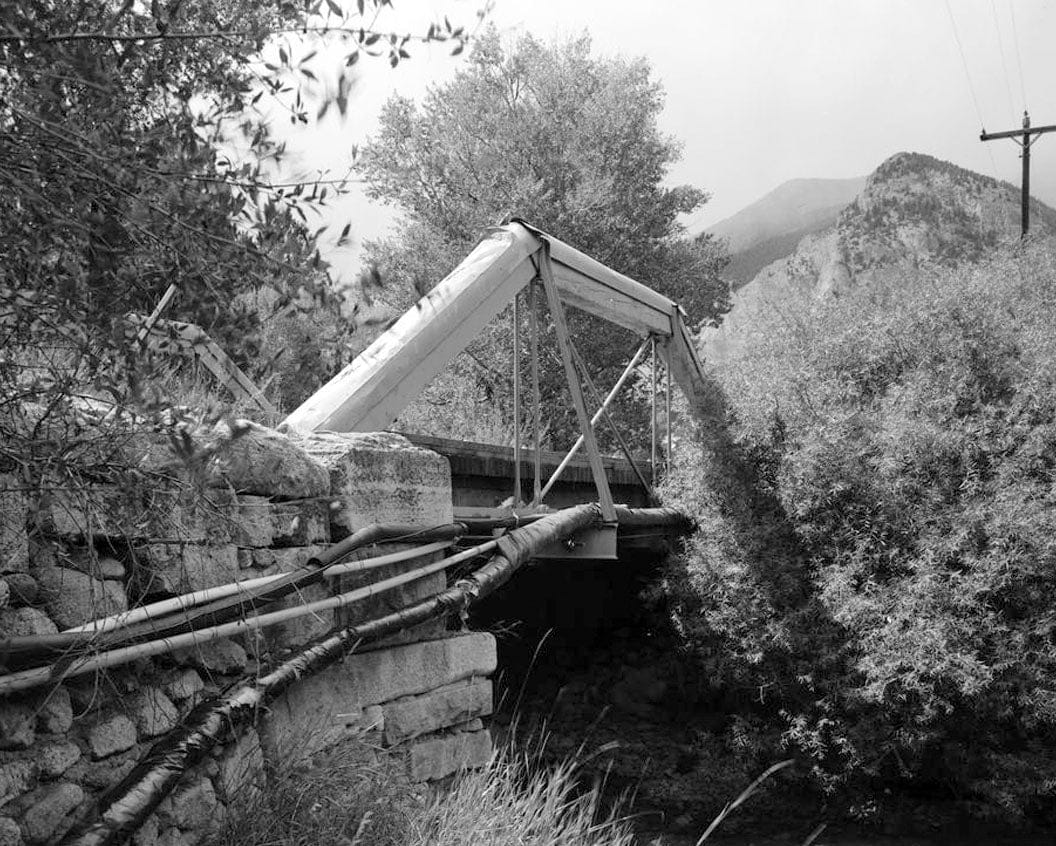 Historic Photo : Hortense Bridge, Spanning Chalk Creek on State Highway 162, Nathrop (historical), Chaffee County, CO 2 Photograph