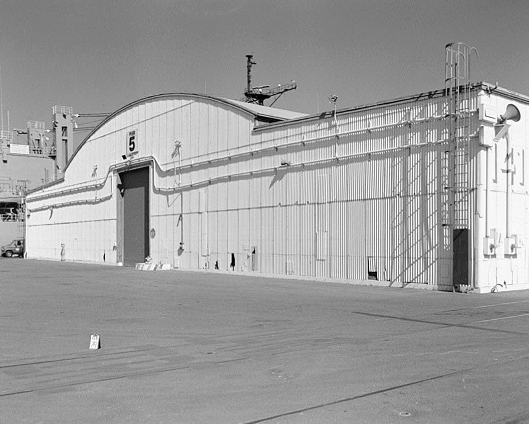 Historic Photo : Oakland Naval Supply Center, Pier Transit Shed, Pier 5, Oakland, Alameda County, CA 1 Photograph
