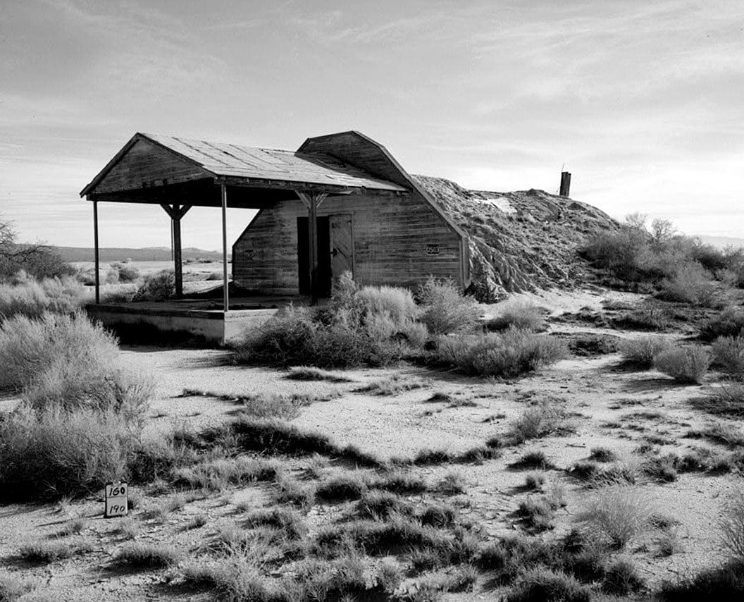 Historic Photo : Edwards Air Force Base, South Base Sled Track, Earth Covered Bunker Types, North of Sled Track, Lancaster, Los Angeles County, CA 3 Photograph