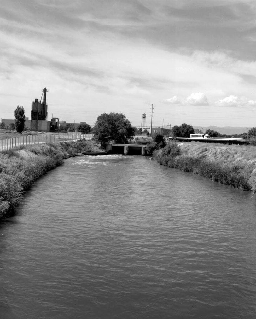 Historic Photo : Burlington Ditch, South Platte River Drainage Area, Water District No. 2, Division No. 1, Brighton, Adams County, CO 4 Photograph