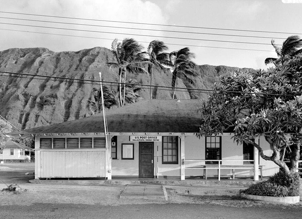 Historic Photo : Post Office & Courthouse, Moloka'i Island, Kalaupapa, Kalawao County, HI 2 Photograph