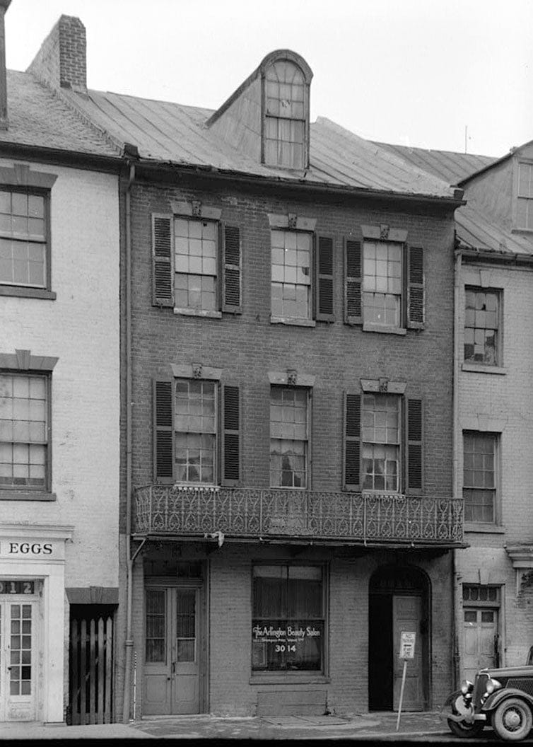 Historic Photo : John Mountz House, 3016 M Street Northwest, Washington, District of Columbia, DC 2 Photograph