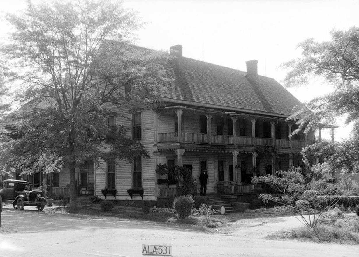 Historic Photo : Dudley's Hotel, Railroad & Main Streets, Seale, Russell County, AL 1 Photograph