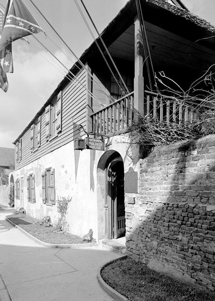 Historic Photo : Gonzalez-Alvarez House, 14 Saint Francis Street, Saint Augustine, St. Johns County, FL 1 Photograph