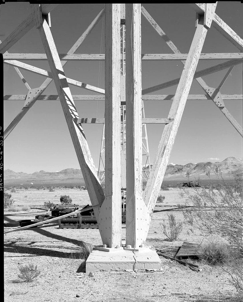 Historic Photo : Naval Ordnance Test Station Inyokern, Randsburg Wash Facility Target Test Towers, Tower Road, China Lake, Kern County, CA 2 Photograph