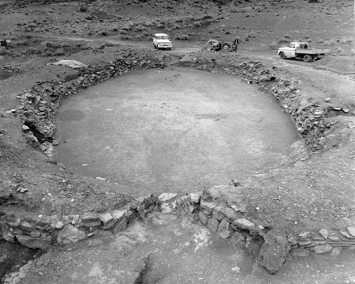 Historic Photo : Wupatki, Ball Court, U.S. Highway 89, Loop Road, Flagstaff, Coconino County, AZ 1 Photograph